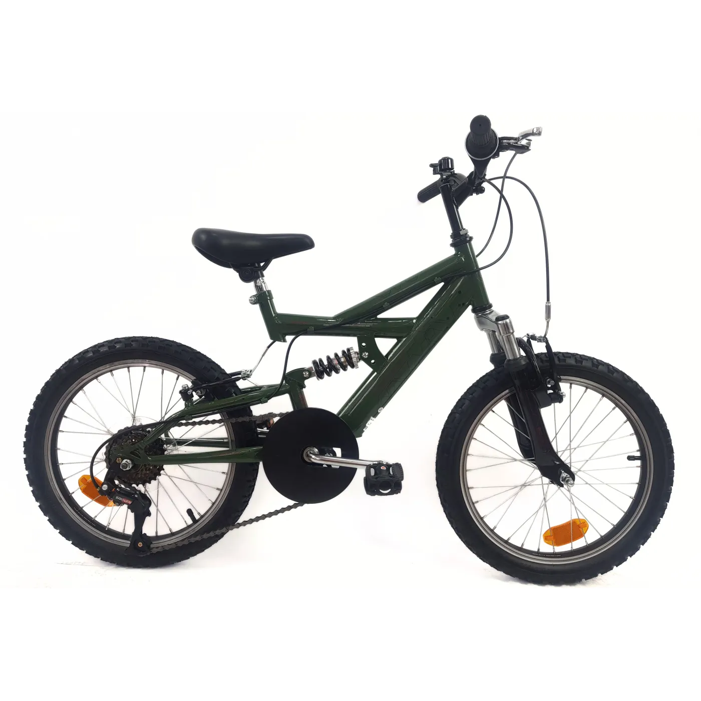 Rower Dziecięcy 18 MTB Stal Górski Amortyzacja Dzwonek Odblaski Microshift