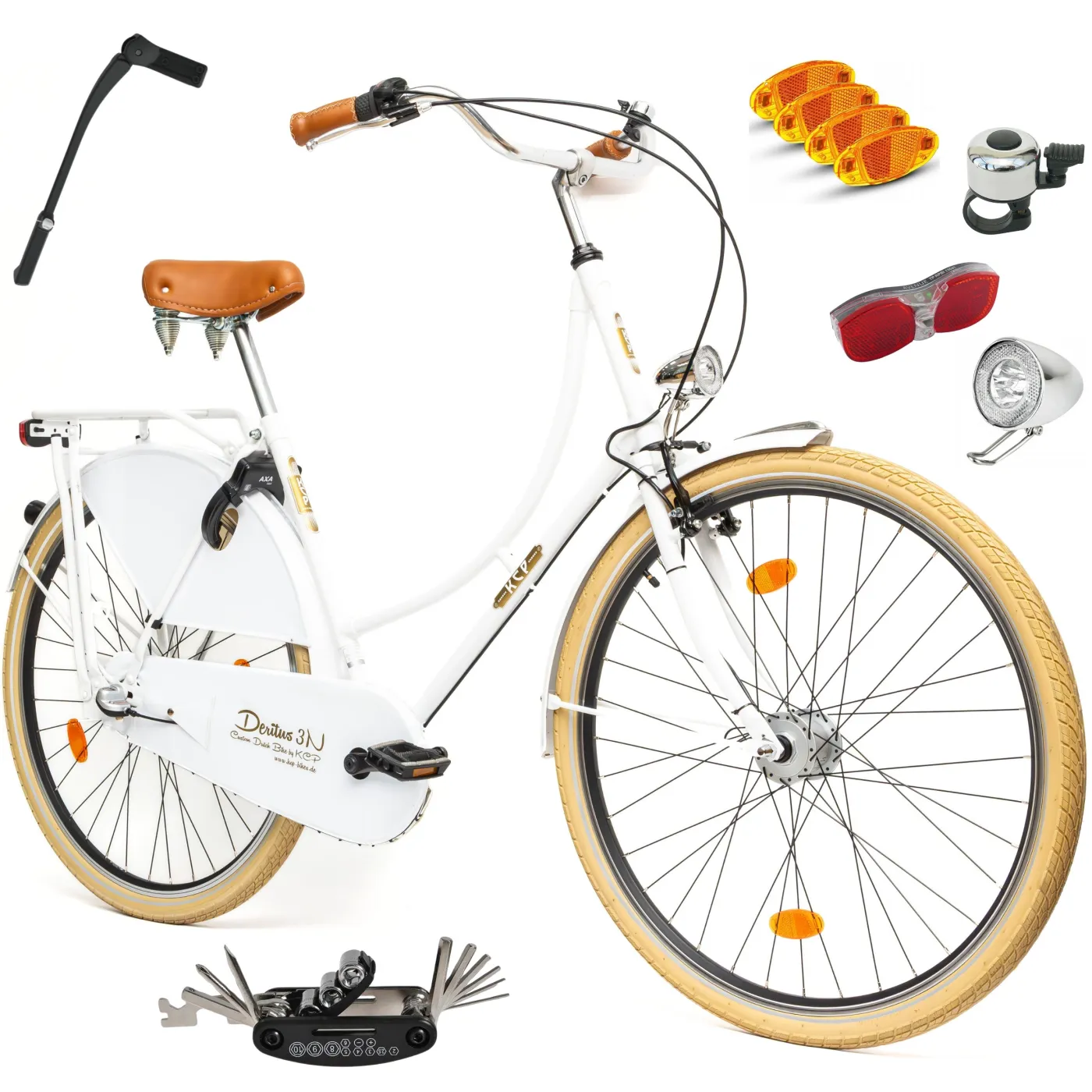 Rower Damski Miejski Koła 28" SHIMANO Nexus Oświetlenie Bagażnik Błotniki