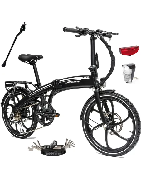 Rower Elektryczny Damski Męski Składany 20" Alu SHIMANO Tarcze 250 W LCD