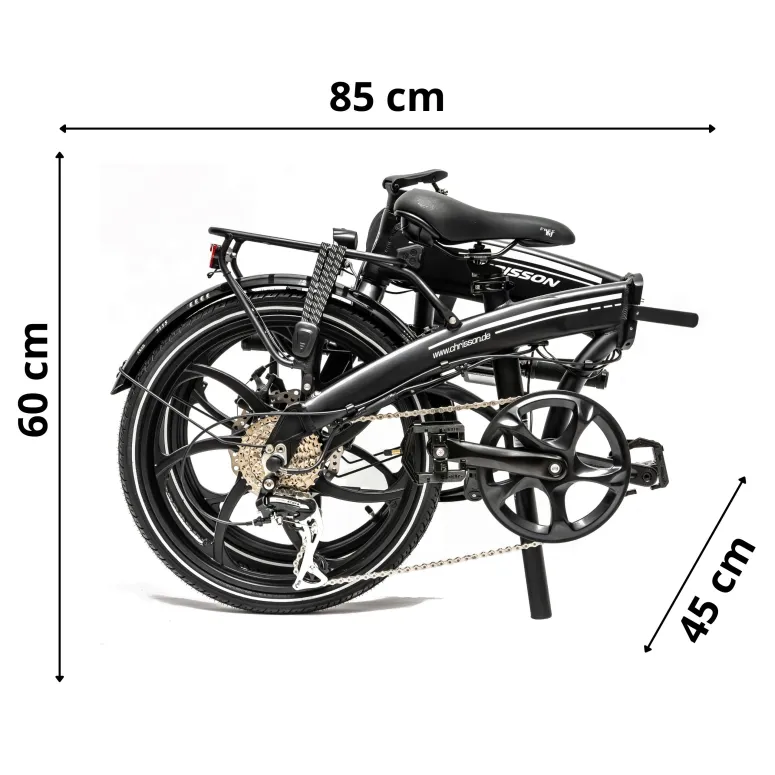 Rower Elektryczny Damski Męski Składany 20" Alu SHIMANO Tarcze 250 W LCD