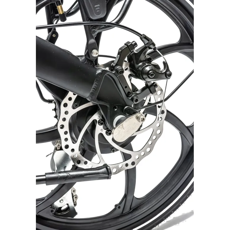 Rower Elektryczny Damski Męski Składany 20" Alu SHIMANO Tarcze 250 W LCD