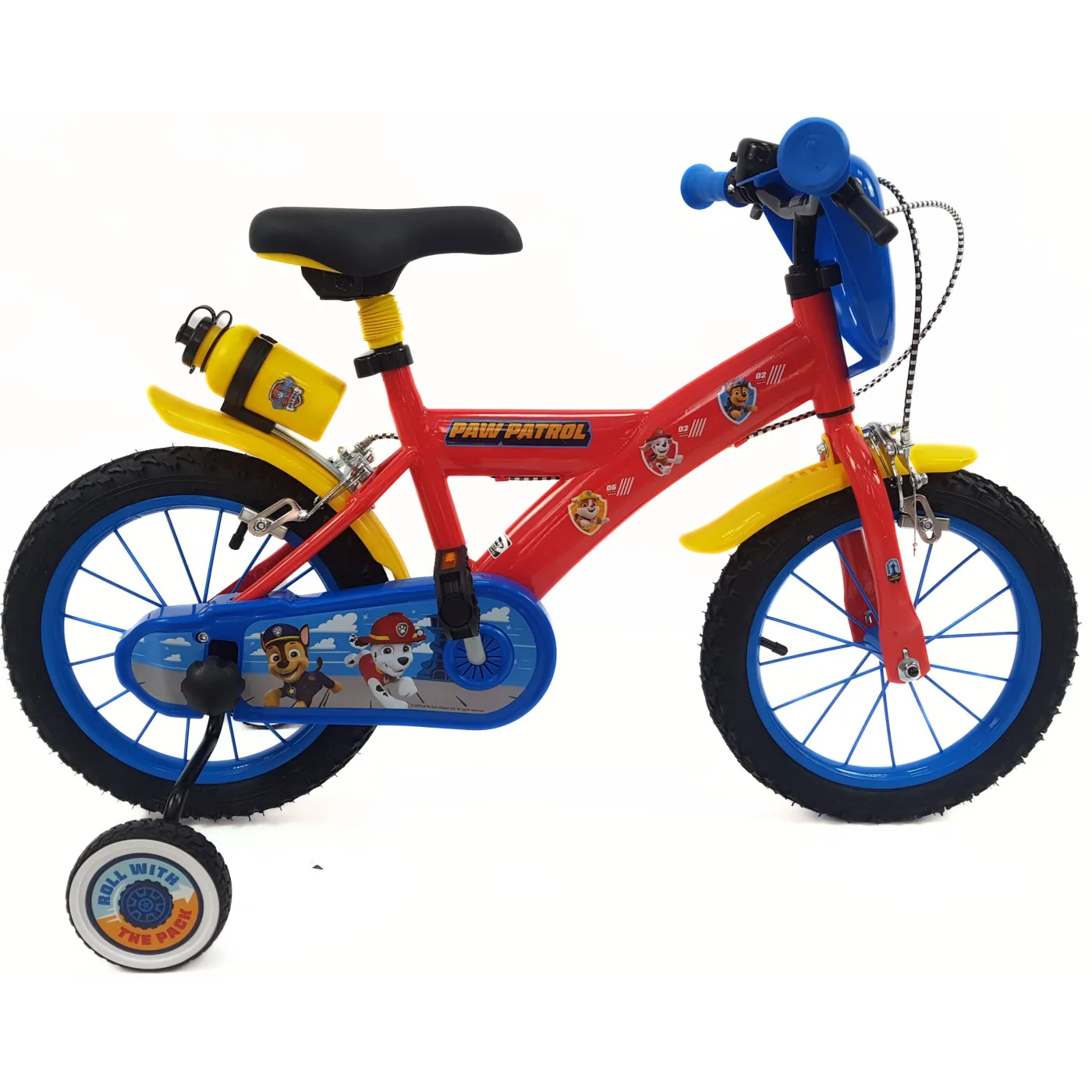 Rower Dziecięcy 14 Psi Patrol Bidon Dzwonek Kółka Boczne Tarcza Kierownicy