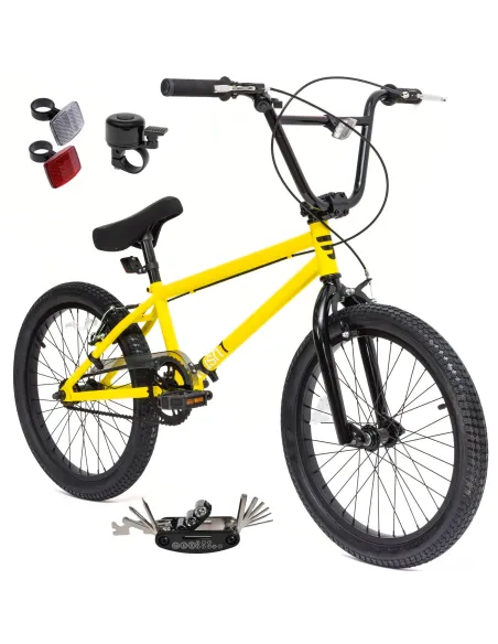 Rower Męski Damski BMX Koła 20" Stalowy V-brake U-brake Odblaski Dzwonek