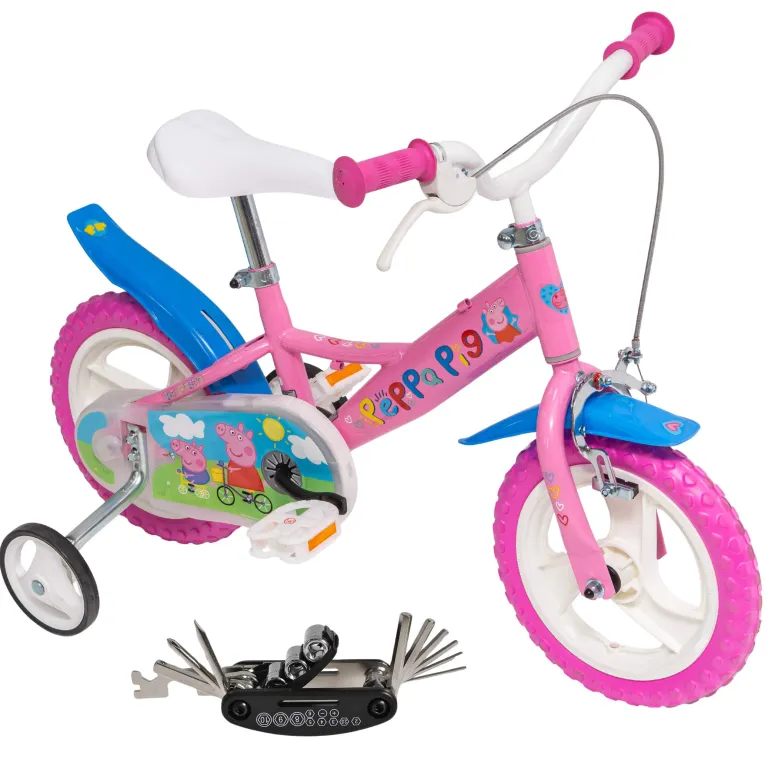 Rower Dziewczęcy Peppa Pig Świnka Peppa Koła 12" Kółka boczne Błotniki
