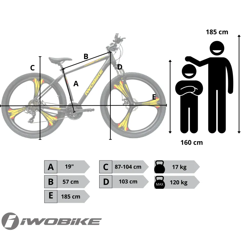 Rower Górski IWOBIKE Furia Corse Koła 29"