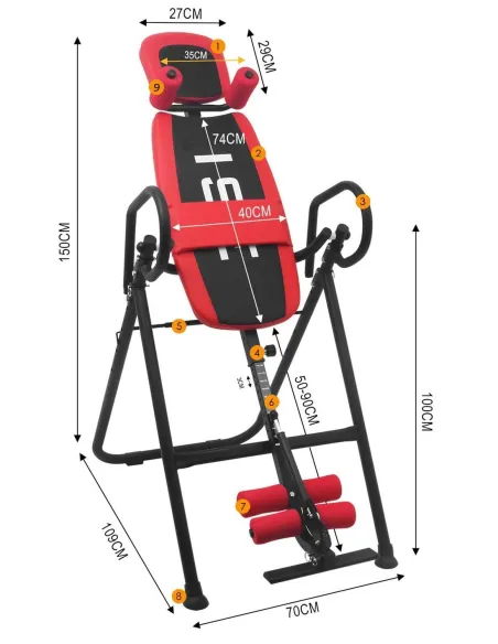 Ławka Grawitacyjna Inwersyjna ISE SY-ES1011 190cm - 5
