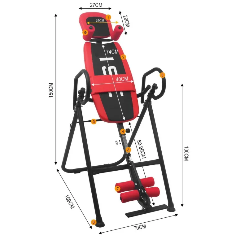 Ławka Grawitacyjna Inwersyjna ISE SY-ES1011 190cm - 4