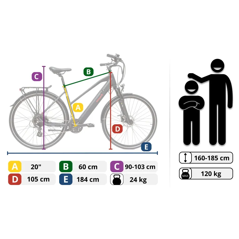 Rower Elektryczny Trekkingowy Tretwerk Seville 5.0, Koła 28"