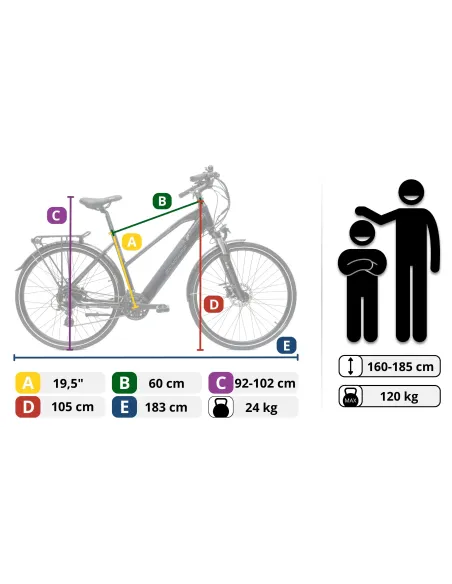 Rower Elektryczny Damski Męski Trekkingowy 28 250W Shimano Hydraulika ALU