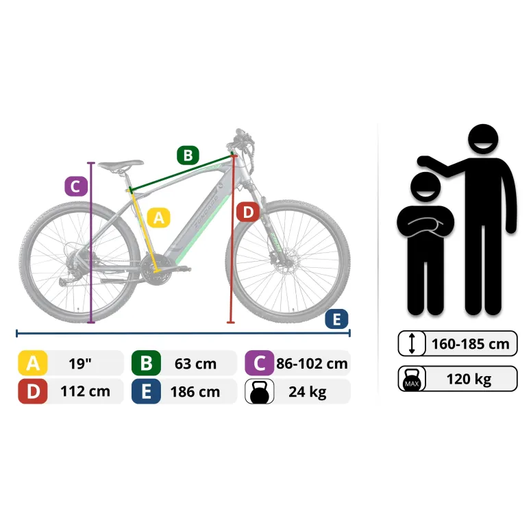 Rower Elektryczny MTB Zündapp Z808, Koła 27,5"