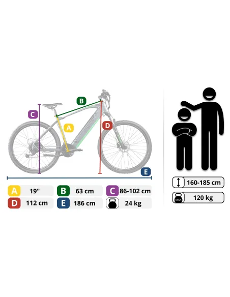 Rower Elektryczny MTB Zündapp Z808, Koła 27,5"