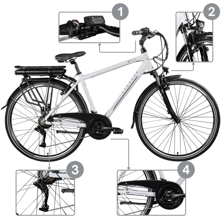 Rower Elektryczny Trekkingowy 28 ALU Wspomaganie 5 Trybów Revo Turystyczny