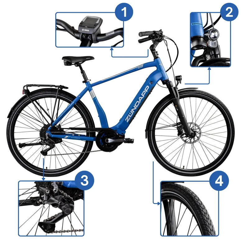 Rower Elektryczny Trekkingowy Zündapp X500, Koła 28"