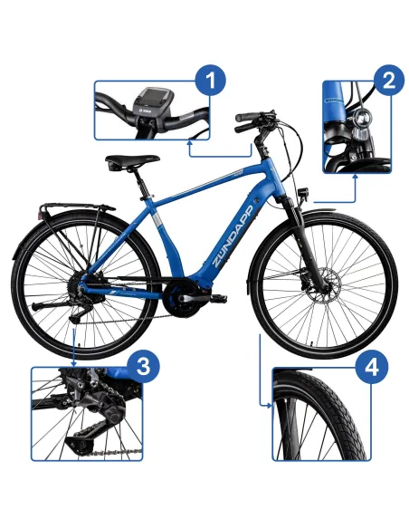 Rower Elektryczny Trekkingowy Zündapp X500, Koła 28"