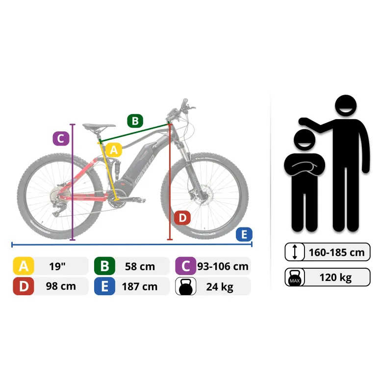 Rower Elektryczny Górski Propethe Graveler e9000 Koła 27,5"