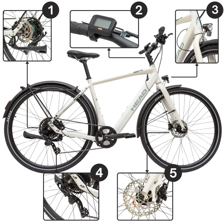 Rower Elektryczny Trekkingowy HEAD eUrban Neo Koła 28"