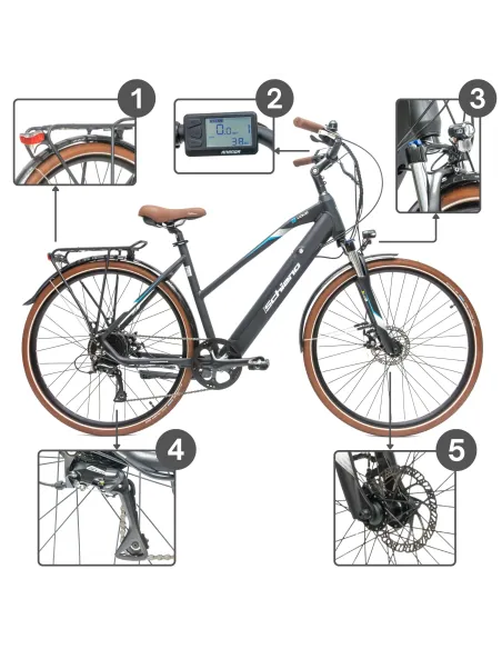 Rower Elektryczny Miejski Schiano E-Voke, Koła 28"