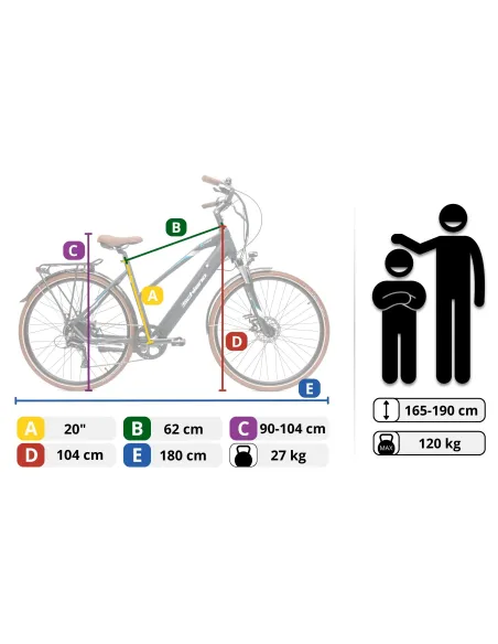 Rower Elektryczny Miejski Schiano E-Voke, Koła 28"