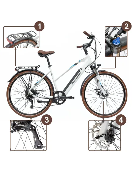 Rower Elektryczny Miejski F.lli Schiano E-Voke, Koła 28"