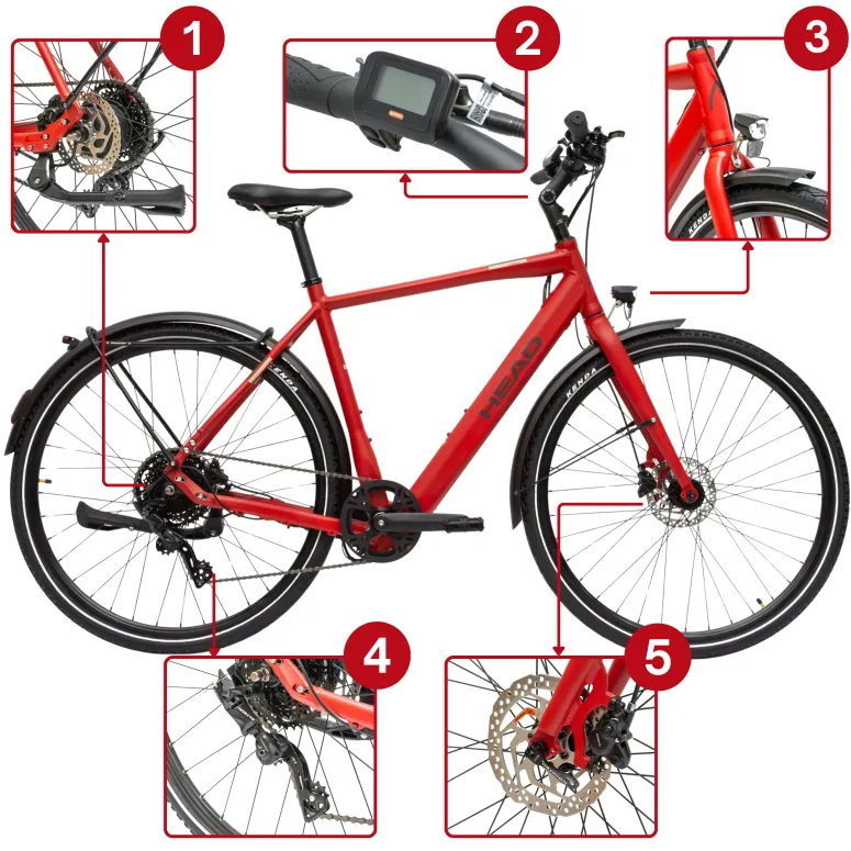 Rower Elektryczny Trekkingowy HEAD eUrban Neo Koła 28"