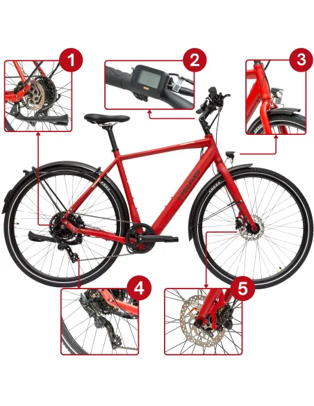 Rower Elektryczny Trekkingowy HEAD eUrban Neo Koła 28"