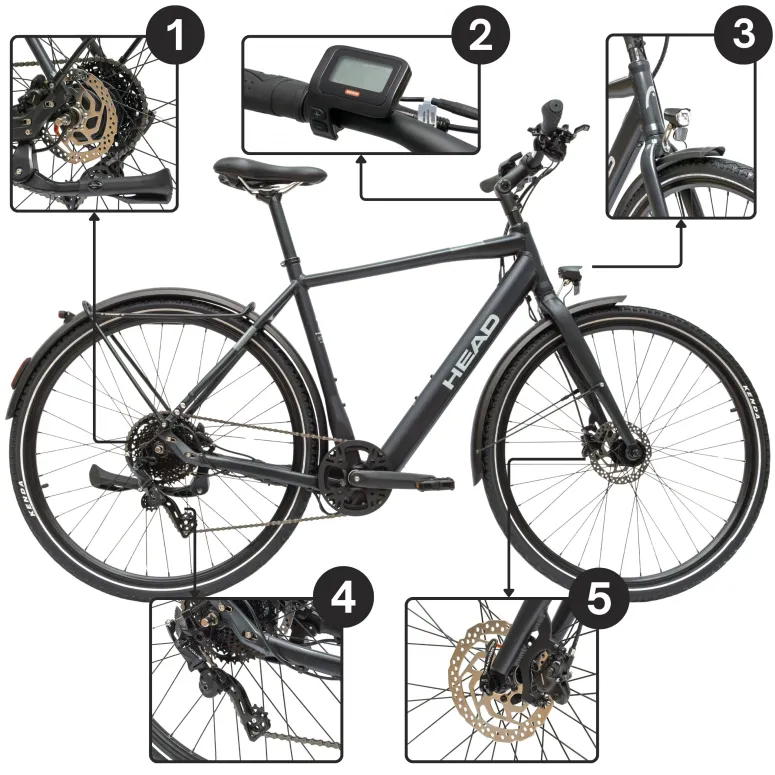 Rower Elektryczny Trekkingowy HEAD eUrban Neo Koła 28"