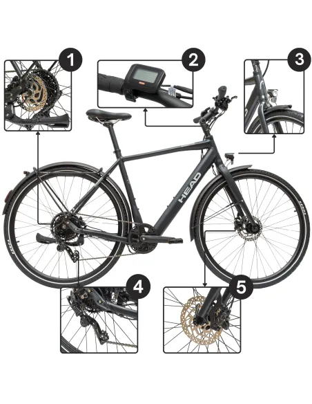 Rower Elektryczny Trekkingowy HEAD eUrban Neo Koła 28"