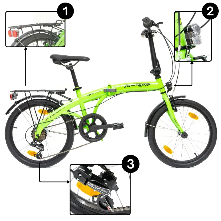 Rower Składany&nbsp;Zündapp ZF20&nbsp;City Folder, Koła 20"