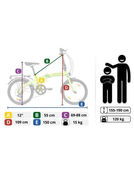 Rower Składany&nbsp;Zündapp ZF20&nbsp;City Folder, Koła 20"