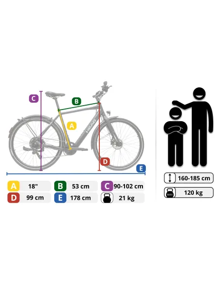 Rower Elektryczny Trekkingowy HEAD&nbsp;eUrban Neo Koła 28"