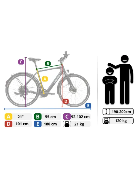 Rower Elektryczny Trekkingowy HEAD eUrban Neo Koła 28"