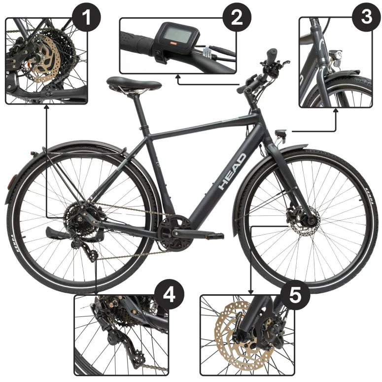 Rower Elektryczny Trekkingowy HEAD eUrban Neo Koła 28"