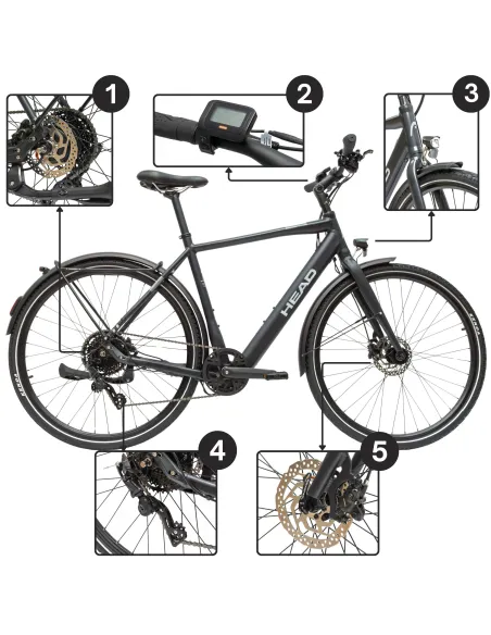 Rower Elektryczny Trekkingowy HEAD eUrban Neo Koła 28"