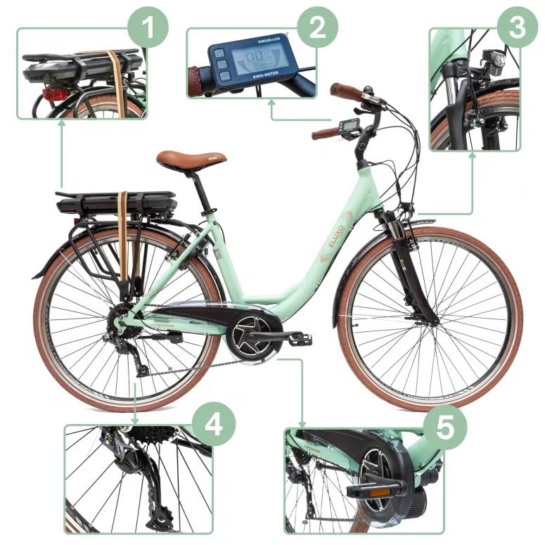 Rower Elektryczny Miejski Eluxo Comfort, Koła 28"