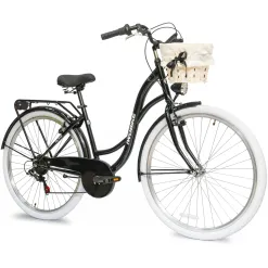 Rower Miejski Damski IwoBike Black Pearl 28”