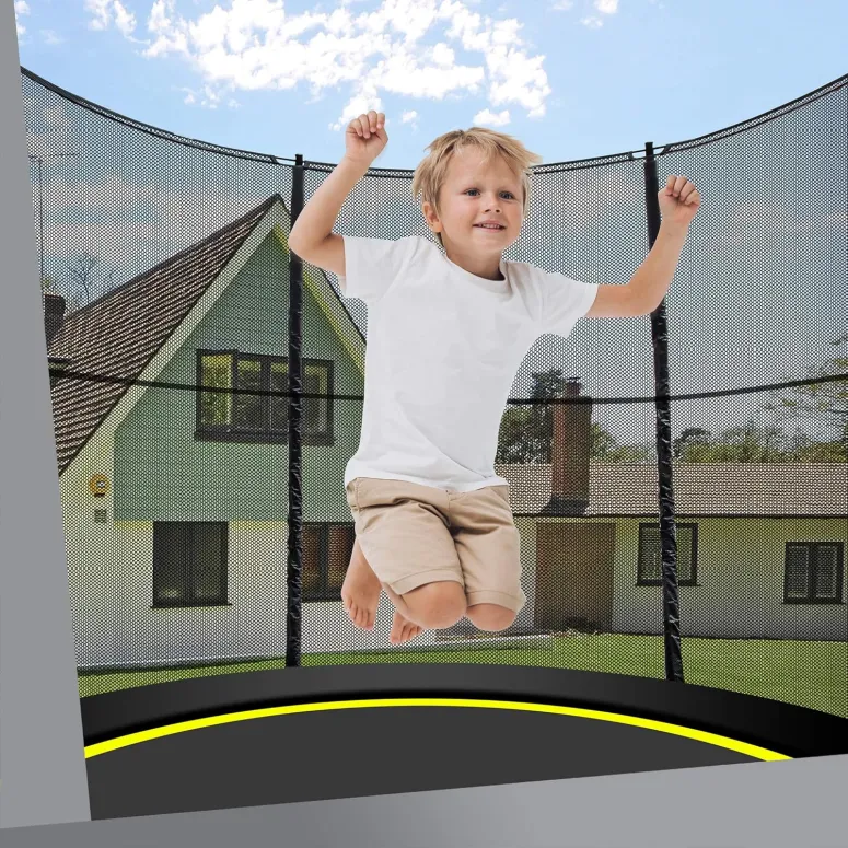 Trampolina Ultrasport Bez Sprężyn System Linowy Siatka Bezpieczeństwa 244cm
