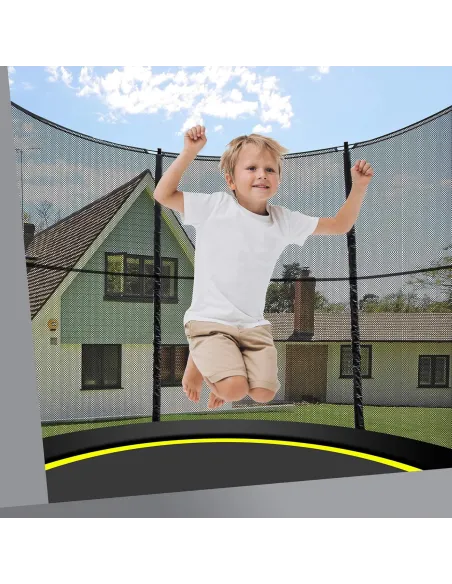 Trampolina Ultrasport Bez Sprężyn System Linowy Siatka Bezpieczeństwa 244cm