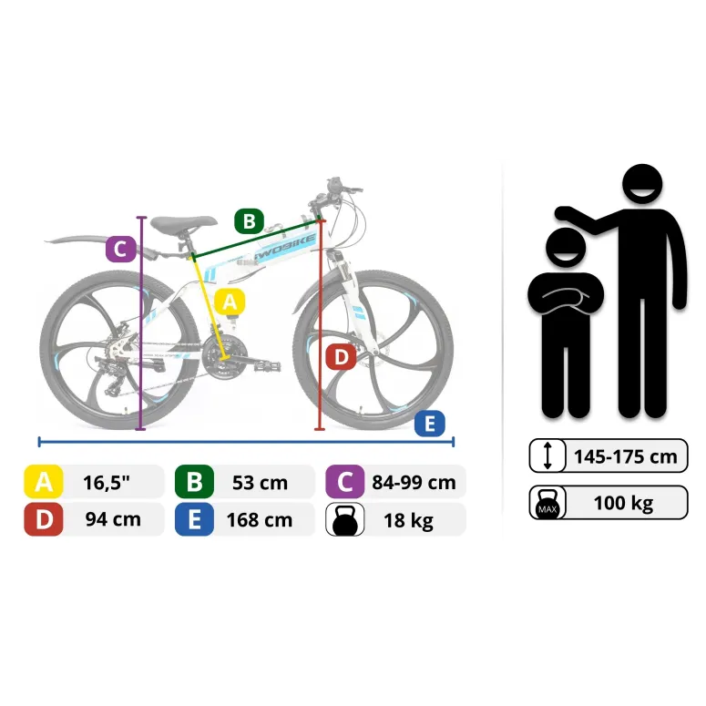 Rower Górski Składany IwoBike VeloniX, Koła 26" 