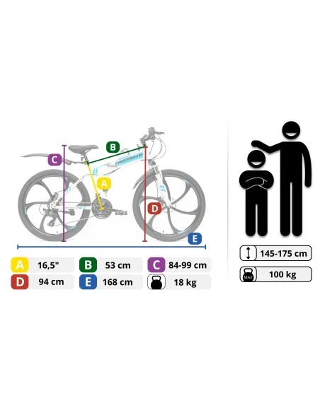 Rower Górski Składany IwoBike VeloniX, Koła 26" 