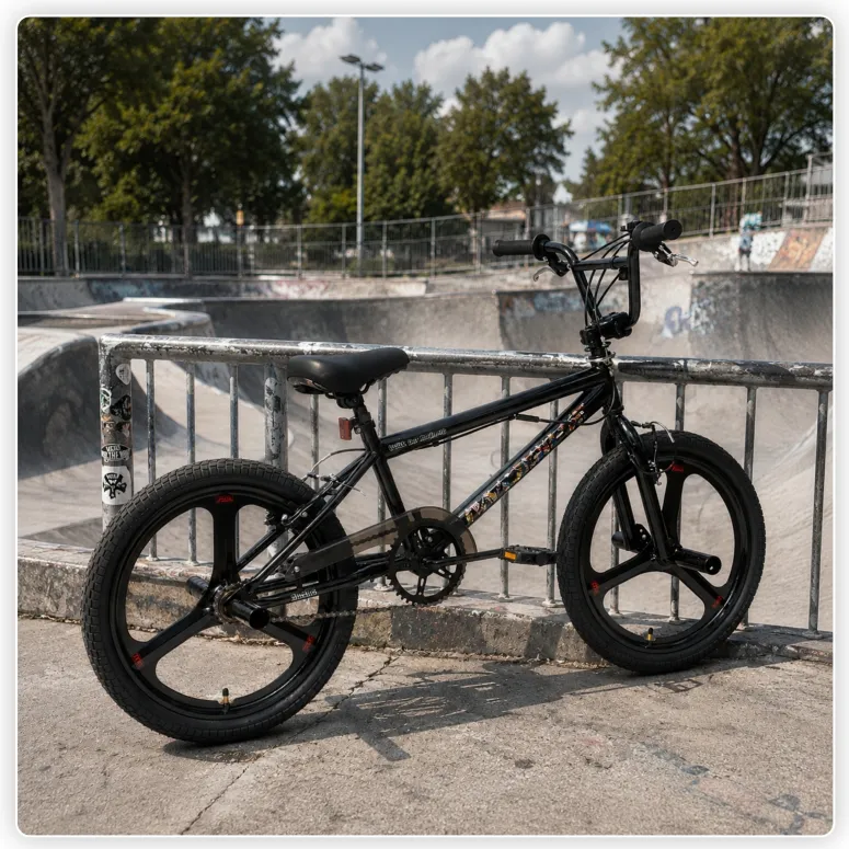 Rower BMX IwoBike Black ZigZag, 20”
