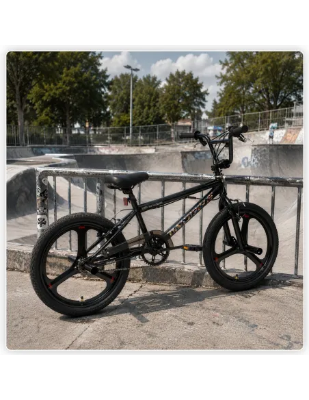 Rower BMX IwoBike Black ZigZag, 20”