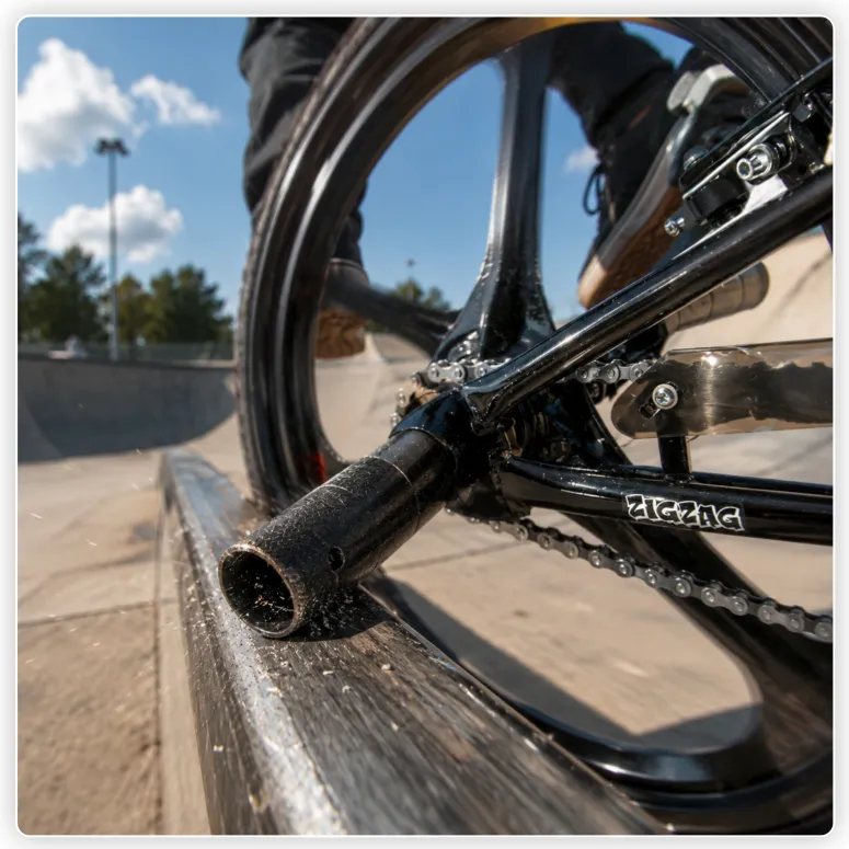 Rower BMX IwoBike Black ZigZag, 20”
