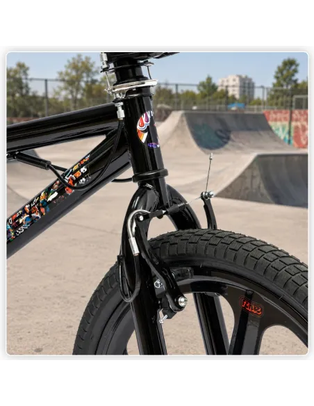 Rower BMX IwoBike Black ZigZag, 20”