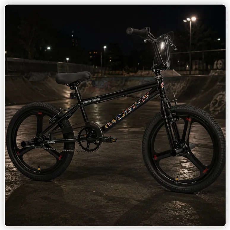 Rower BMX IwoBike Black ZigZag, 20”