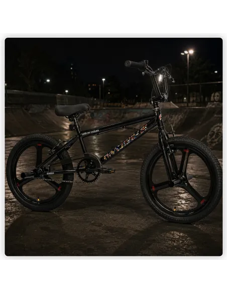 Rower BMX IwoBike Black ZigZag, 20”