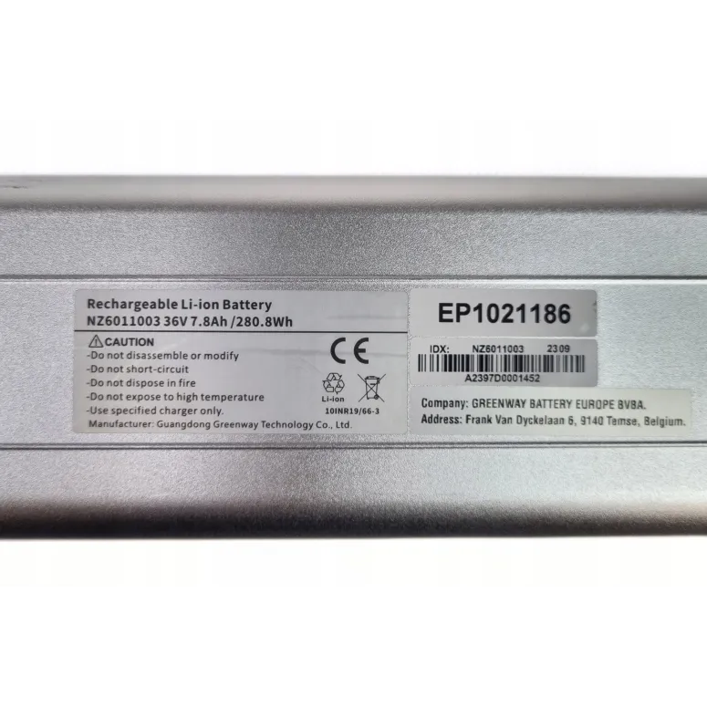 Bateria Do Roweru Elektrycznego 7,8Ah 281Wh Zundapp Z101 Green 1.0 E-Bike