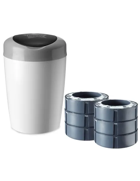 Kosz na pieluchy Tommee Tippee Simplee + wkłady wymienne, 6 szt.