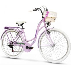 Rower Miejski Damski IwoBike Lavender, Koła 28”
