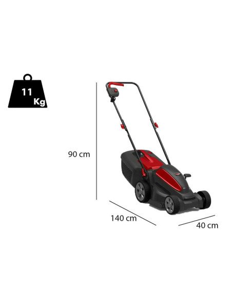 Kosiarka Elektryczna 34cm 1200 W CASTELGARDEN XE 36 Kosz 35 L LEKKA