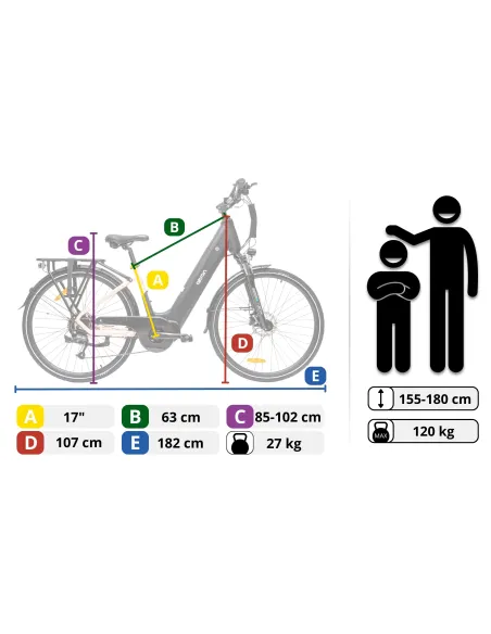 Rower Elektryczny Trekkingowy Olpran&nbsp;Tilia Low Koła 28"